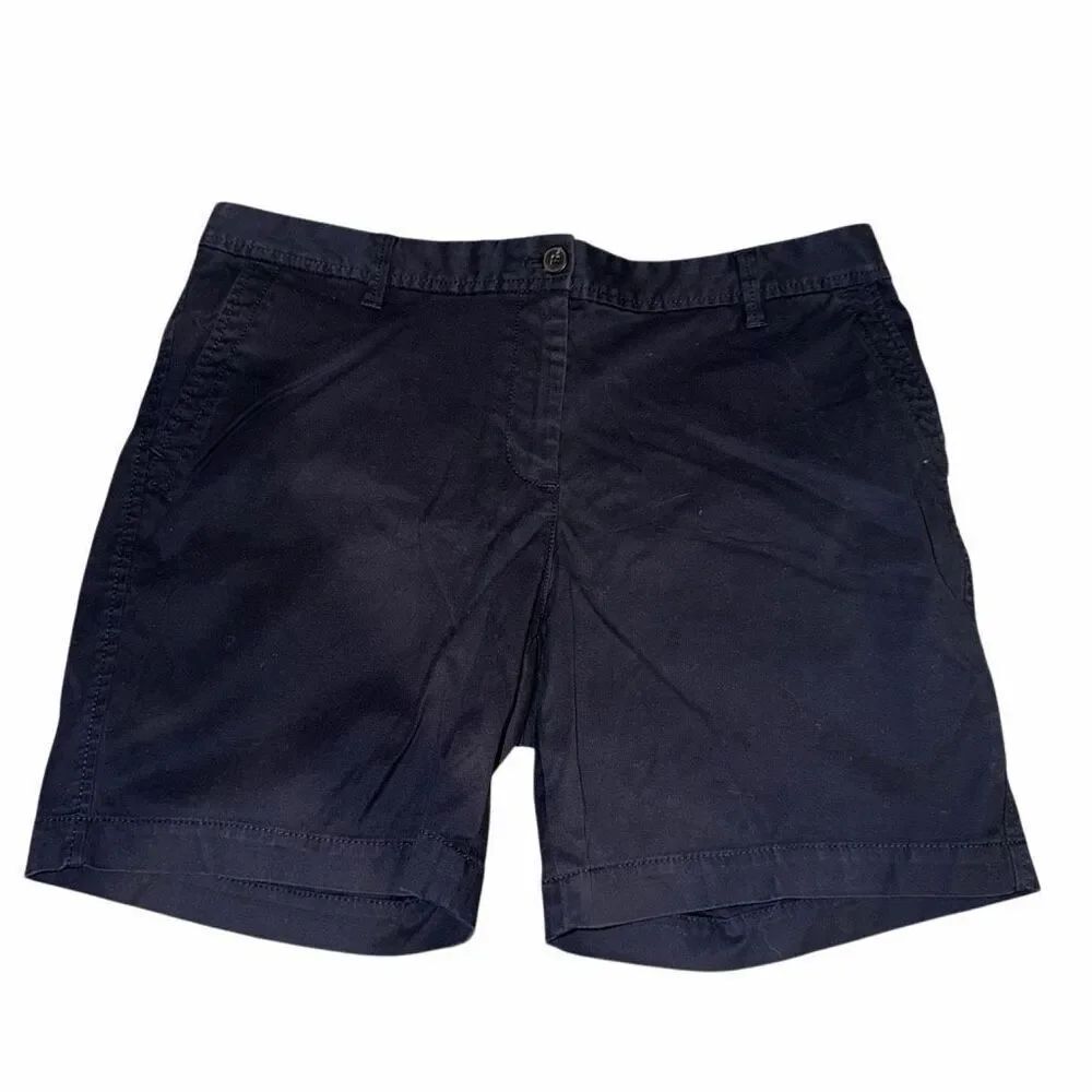 Talbots Navy Relaxed Chino Shorts- Size 8